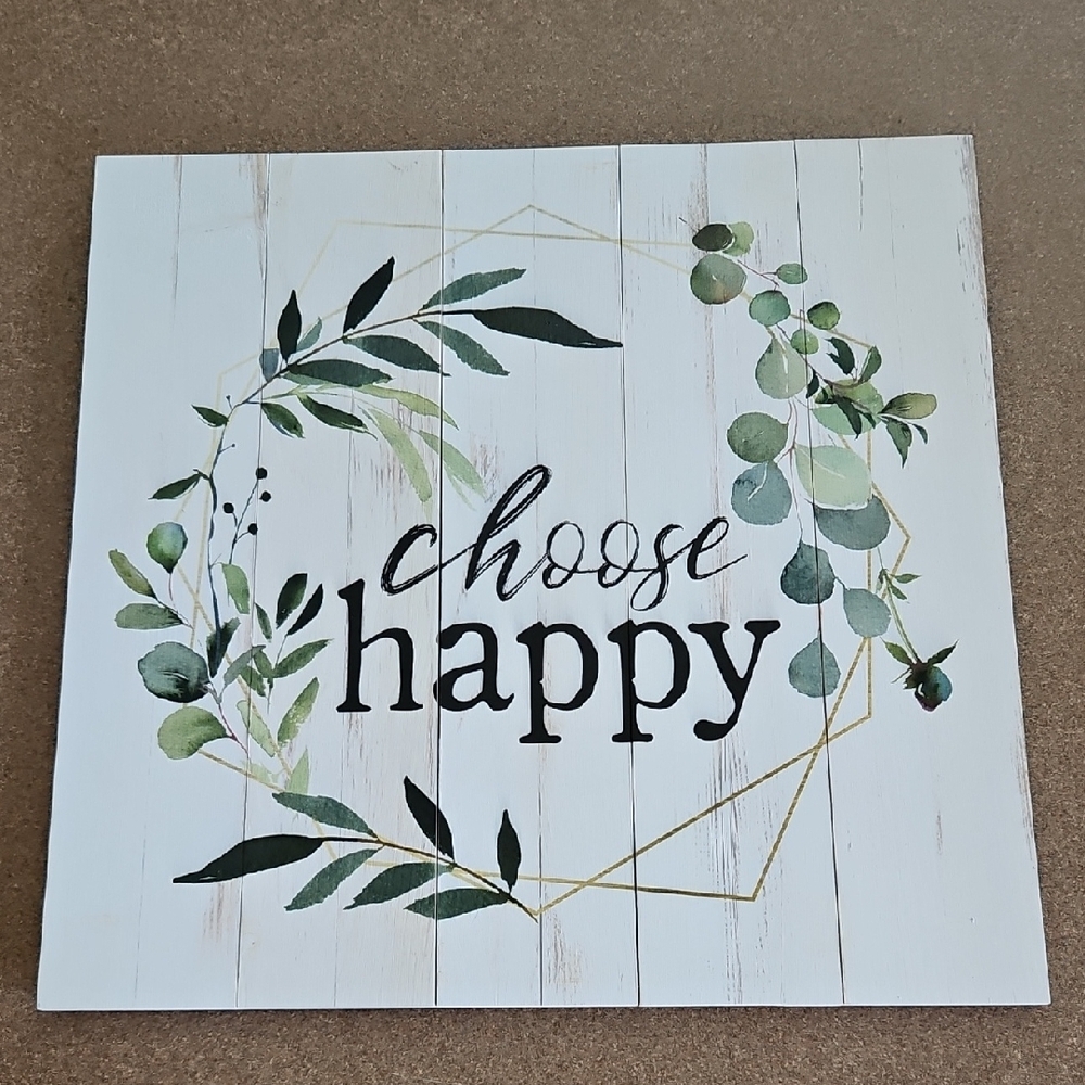 Wooden "Choose Happy" Wall Decor!!!